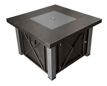 AZ Patio Heaters Outdoor Fire Pit in Hammered Bronze and Stainless Steel