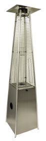 AZ Patio Heaters Glass Tube Patio Heater in Stainless Steel