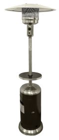 AZ Patio Heaters Outdoor Two-Toned Patio Heater in Stainless Steel and Hammered Bronze