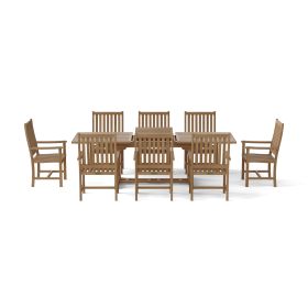 Bahama Wilshire Armchair 9-Pieces Extension Dining Set