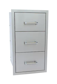 KoKoMo Outdoor Kitchen Stainless Steel Triple Drawer