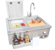 KoKoMo 30" Built-In Bartender Cocktail Station With Sink Bottle Opener and Ice Chest