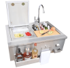 KoKoMo 30" Built-In Bartender Cocktail Station With Sink Bottle Opener and Ice Chest