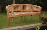 Curve 3 Seater Bench Extra Thick Wood