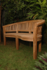 Curve 3 Seater Bench Extra Thick Wood