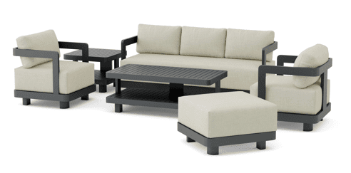 SET-901-AL 6-pc Granada Aluminum Deep Seating