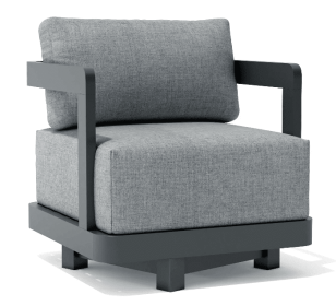 Granada Deep Seating Aluminum Swivel Armchair