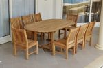 Bahama Sahara 9-Pieces 87" Oval Dining Set