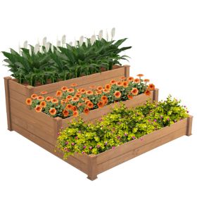 Wood Horticulture Raised Garden Bed, Brown