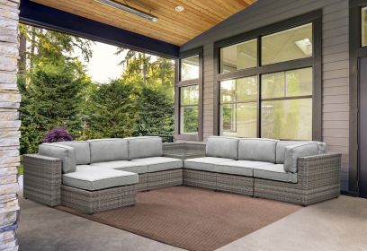 Weather-Resistant Sectional - Stain and Fade Resistant, Removable Cushions - Outdoor Comfort, Indoor Looks